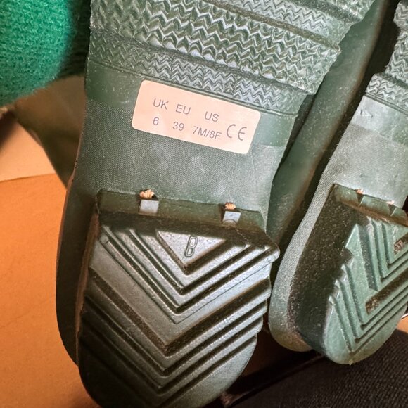 SCOTLAND Wellie Hunter Rain Boot Original Classic Tall Green 7 8 39 Wellington - Picture 13 of 13